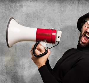 Young auteur with a bullhorn