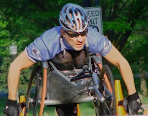 Marathon Athlete in wheelchair