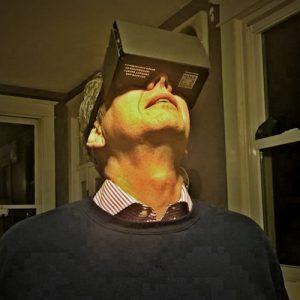 Man viewing VR device