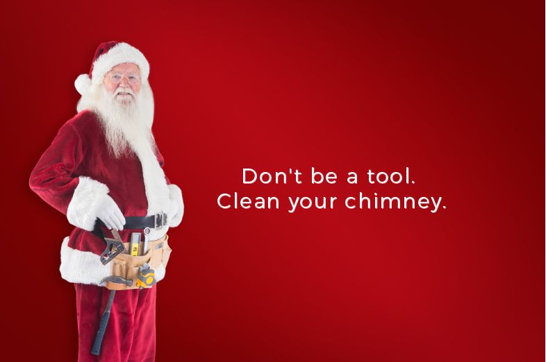 Santa claus tells everyone to clean their chimneys