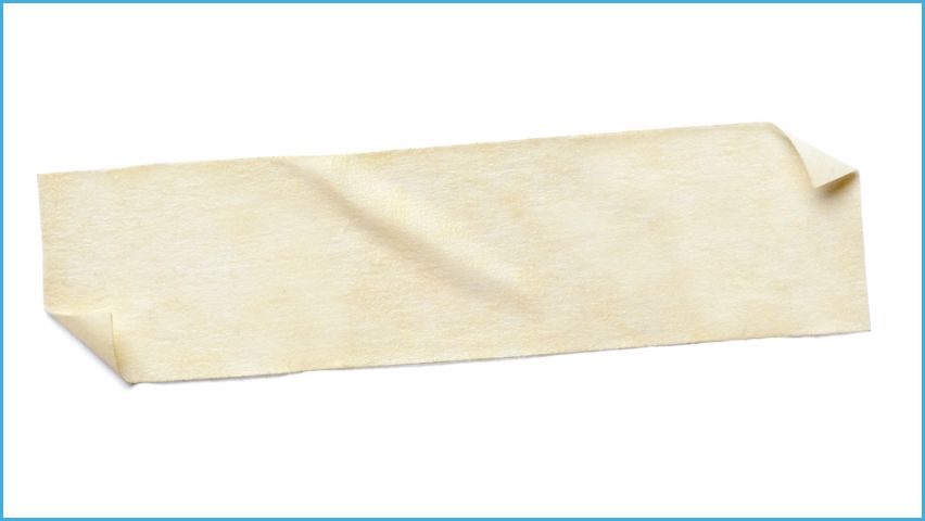 strip of masking tape against white background